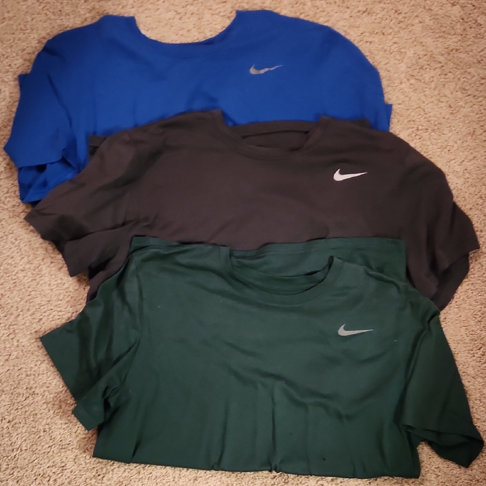 Nike Men's Short Sleeve Tees - Blue, Black, Green